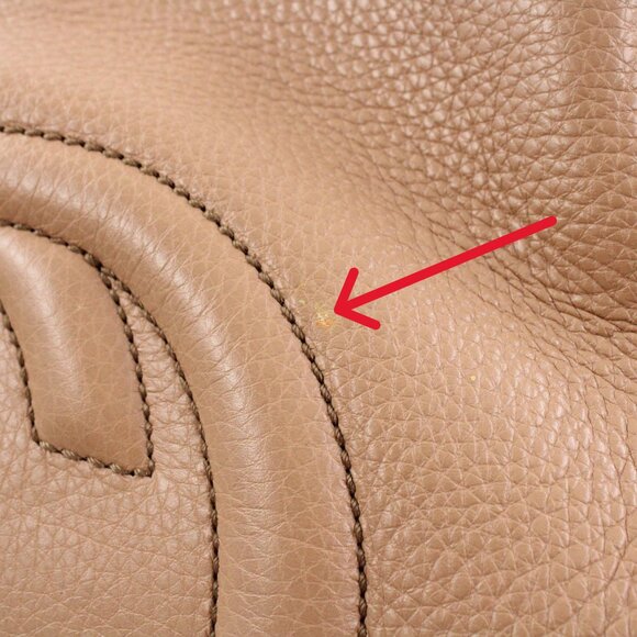 Pre-Owned Gucci Interlocking G Soho Chain Strap Tote Bag in Beige Leather - Picture 14 of 16